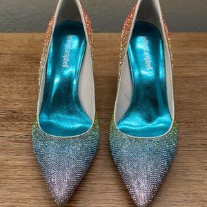 New With Box: Jeffrey Campbell Women's Rainbow Rhinestone Stiletto Heels